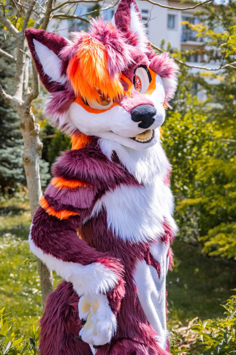 HybridLFursuits's tweet image. Kaï is now a full suit! Loved making those patterns with orange highlights 🧡
He belongs to @Prerayd who’s also an amazing artist and character designer!