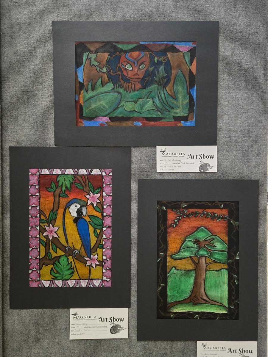 Here are some pictures showcasing the work of BBI 5th graders from the Spring Art Show!
<a href="/BearBranchInt/">Bear Branch Intermediate</a>
<a href="/FineArtsMISD/">Magnoliafinearts</a>
#BringingOutTheI 
#inspired #innovative #intentional