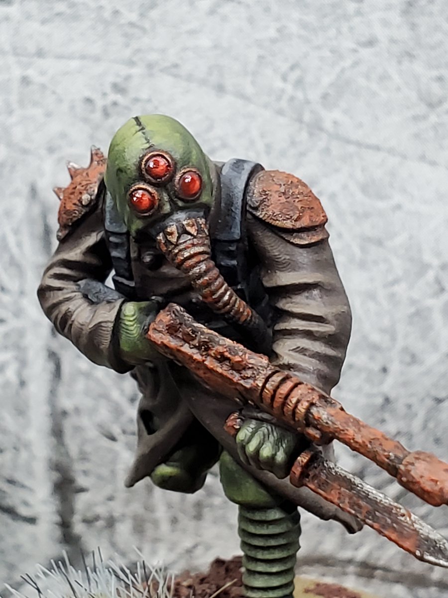 flatulatingflap's tweet image. Still training my cultists to act like poxwalkers. #warhammer40k #WarhammerCommunity #miniaturepainting