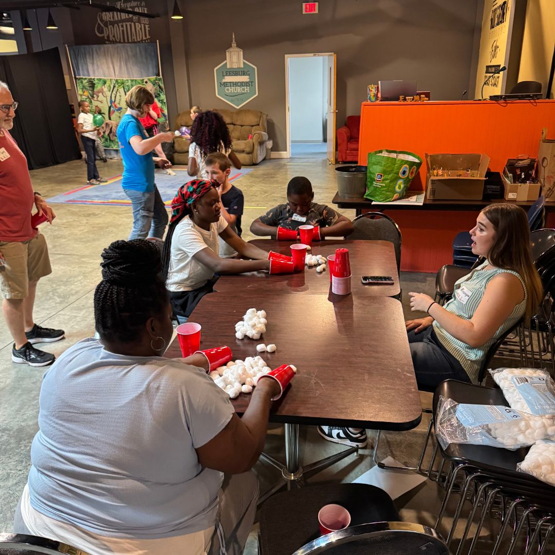 Through a partnership with Lee County Family Connection, student volunteers helped lead Family Literacy Nights monthly. LCHS students-Karlee Specht, Georgia Riley, Jaz’Myne Green, Ava Owens, Heidi Poole, &amp; Alexis Ellis-had a blast playing Minute to Win It with students &amp; families