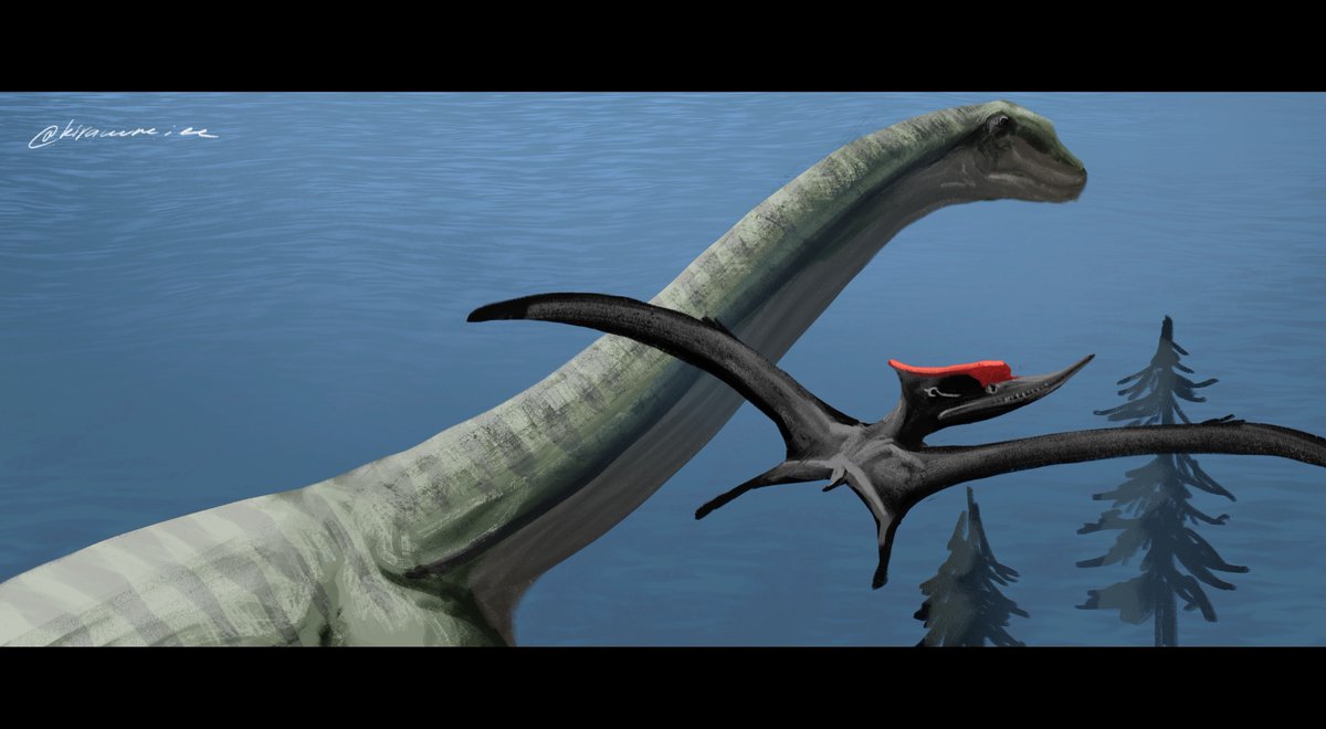 kyrazhuravel's tweet photo. Dsungaripterus and Hamititan #50daysofpterosaurs https://t.co/ndorBC3NJH
