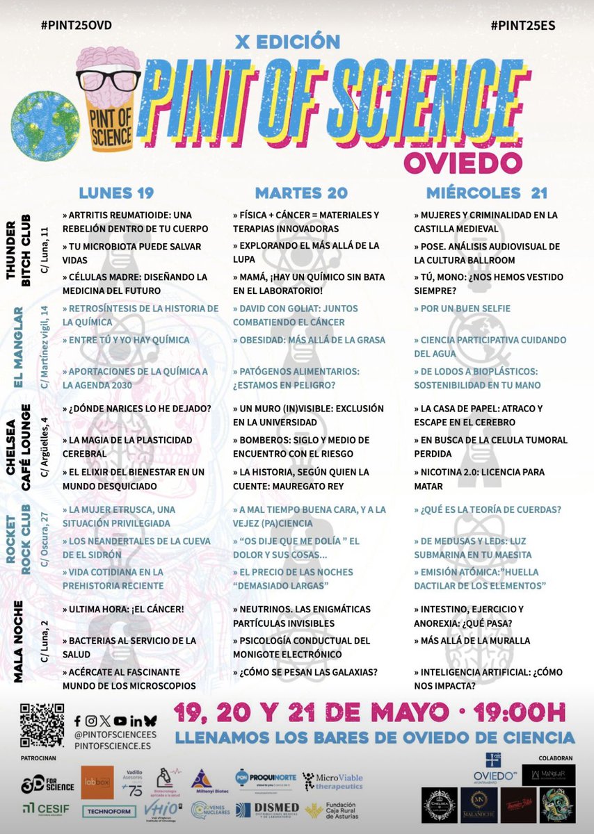 Ester Pérez-Martín (@esterp_m) on Twitter photo ¡Es HOY! #Pint25OVD da el pistoletazo de salida 🎉🧠🔬 Hoy, mañana y pasado estaremos llenando 5 bares de Oviedo de Ciencia diversa: biología celular, física, historia, neurociencia 🙌🏼 Si aún no te has planificado, aquí tienes toda la programación <a href="/pintofscienceES/">Pint of Science ES</a> <a href="/pintsworld/">Pint of Science World</a> ¡Es HOY! #Pint25OVD da el pistoletazo de salida 🎉🧠🔬 Hoy, mañana y pasado estaremos llenando 5 bares de Oviedo de Ciencia diversa: biología celular, física, historia, neurociencia 🙌🏼 Si aún no te has planificado, aquí tienes toda la programación <a href="/pintofscienceES/">Pint of Science ES</a> <a href="/pintsworld/">Pint of Science World</a>