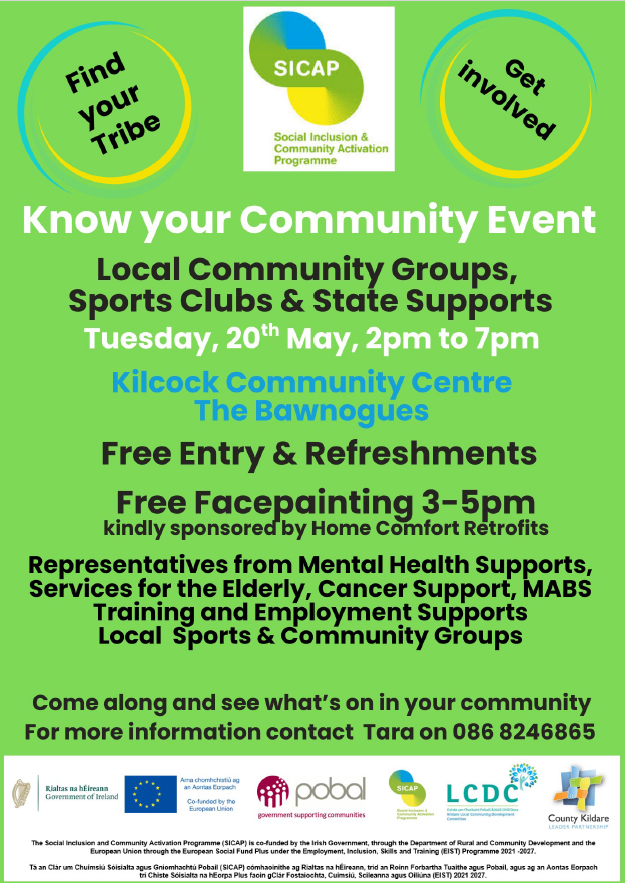 #HappeningTomorrow #Kilcock #SICAP #JoinUS