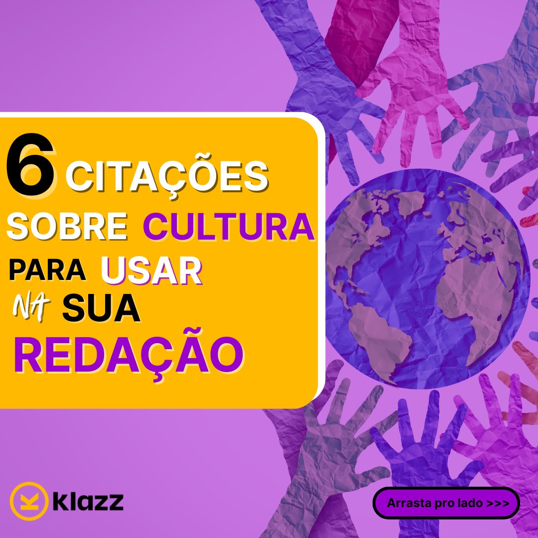 klazz_educacao's tweet photo. Quer turbinar sua redação do ENEM? 🎓✨ Separamos citações sobre cultura que vão deixar seus argumentos muito mais fortes.

Inscreva-se na plataforma e ganhe 7 dias de acesso gratuito! LINK NA BIO

#enem #redação #enem2025 https://t.co/j4Hd4j7RFZ