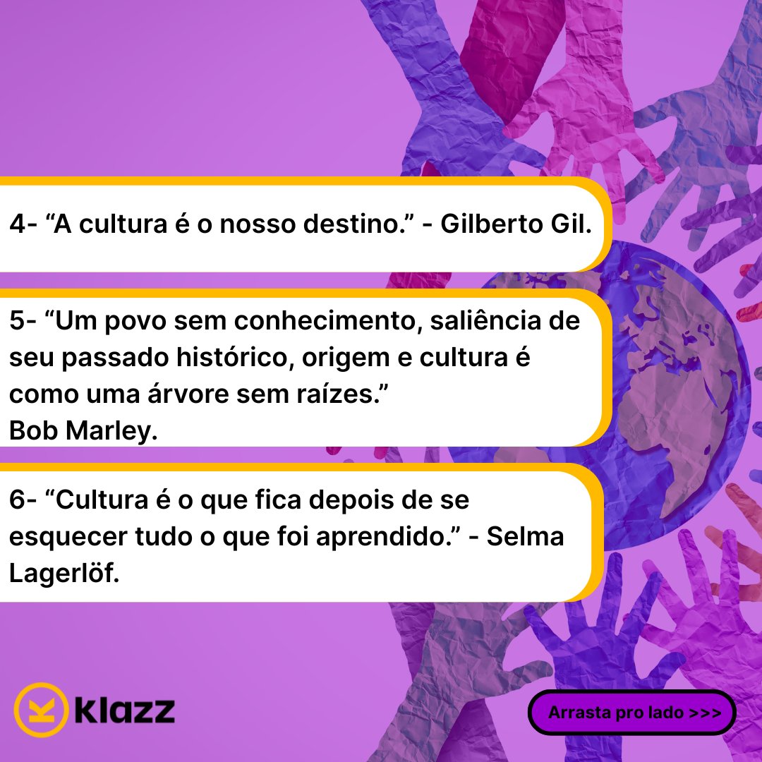 klazz_educacao's tweet photo. Quer turbinar sua redação do ENEM? 🎓✨ Separamos citações sobre cultura que vão deixar seus argumentos muito mais fortes.

Inscreva-se na plataforma e ganhe 7 dias de acesso gratuito! LINK NA BIO

#enem #redação #enem2025 https://t.co/j4Hd4j7RFZ