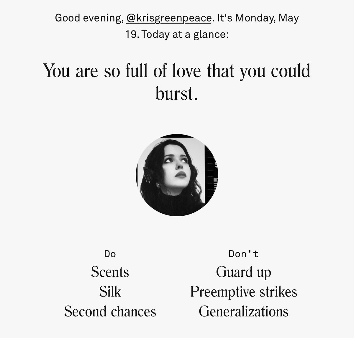 о вау, сегодня иишка сгенерировала невероятно точное предсказание на день!