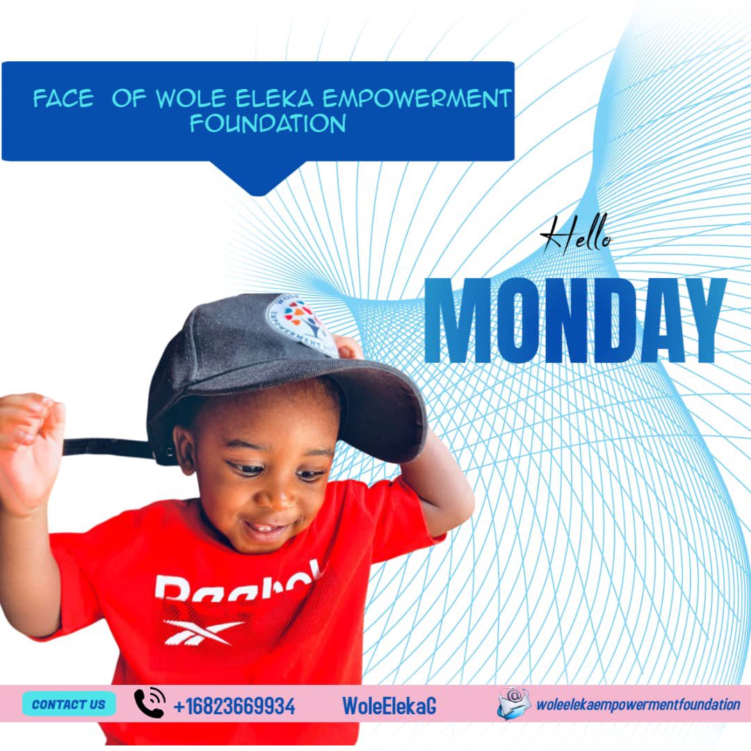 WoleElekaF's tweet photo. Wishing you a productive and fulfilling week!

#HappyMonday #WoleElekaEmpowermentFoundation #Empowerment #CommunitySupport #ChangeMakers #Positivity #MakeADifference #TogetherWeCan https://t.co/TUqat9SHyx