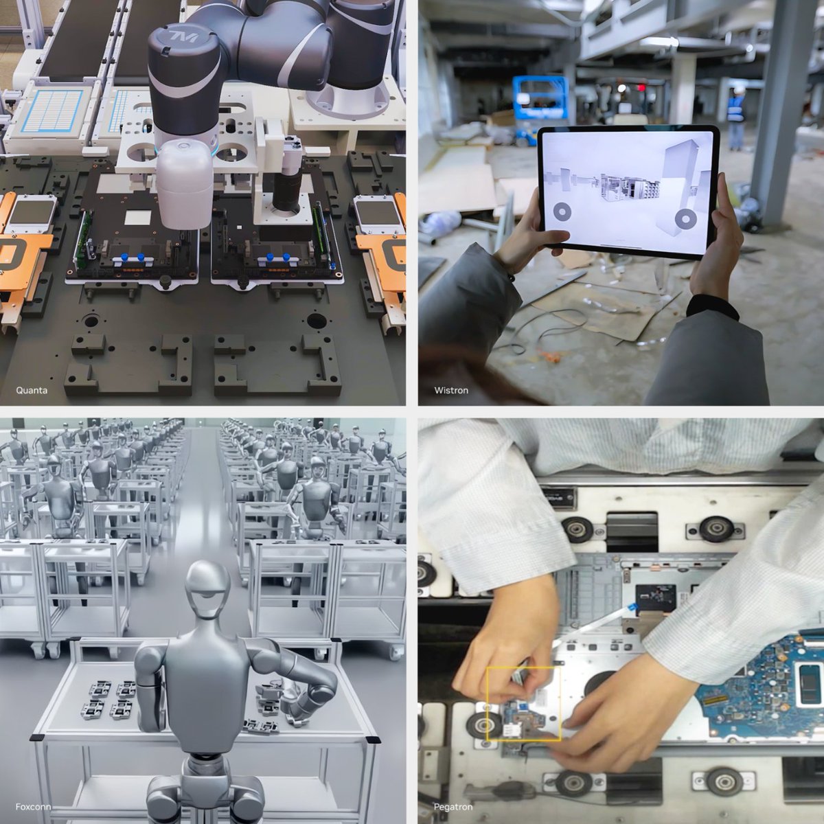 NVIDIA Omniverse (@nvidiaomniverse) on Twitter photo The golden age of #IndustrialAI is here. 🙌
At #COMPUTEX2025, NVIDIA highlighted the pivotal role of #DigitalTwins in accelerating industrial AI.
Leading manufacturers like Delta Electronics, <a href="/HonHai_Foxconn/">Hon Hai Technology Group (Foxconn)</a>, Pegatron, TSMC, and Wistron are developing #OpenUSD-based digital The golden age of #IndustrialAI is here. 🙌
At #COMPUTEX2025, NVIDIA highlighted the pivotal role of #DigitalTwins in accelerating industrial AI.
Leading manufacturers like Delta Electronics, <a href="/HonHai_Foxconn/">Hon Hai Technology Group (Foxconn)</a>, Pegatron, TSMC, and Wistron are developing #OpenUSD-based digital
