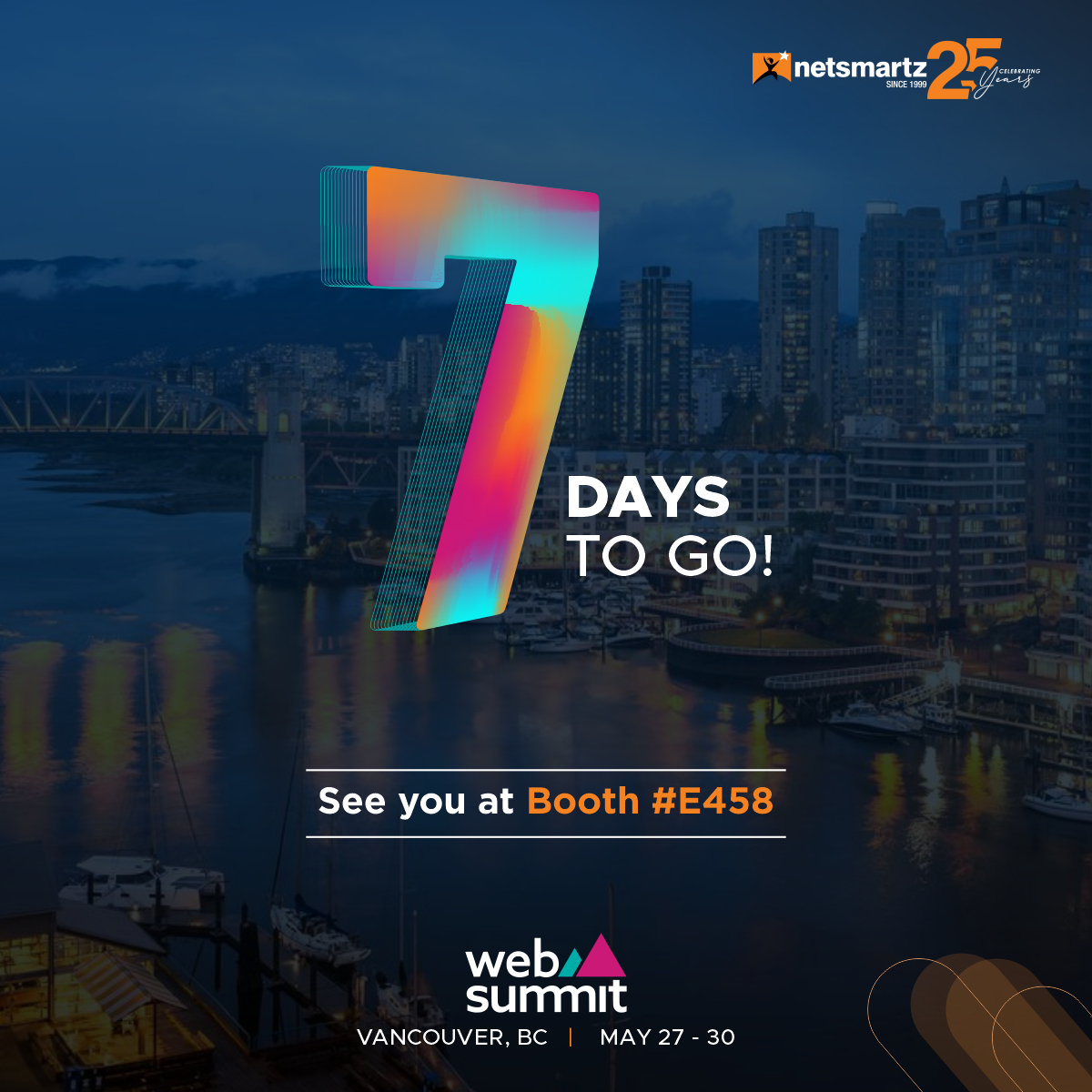 netsmartztweets's tweet image. 7 Days to Go!
Web Summit Vancouver 2025 is almost here!
Join Parth Gargish, EVP - Business Growth, as we dive into what’s next in #SaaS, AI, and smart tech.
Catch us at Booth #E458—this is where growth happens.
#WebSummit2025 #AIInnovation