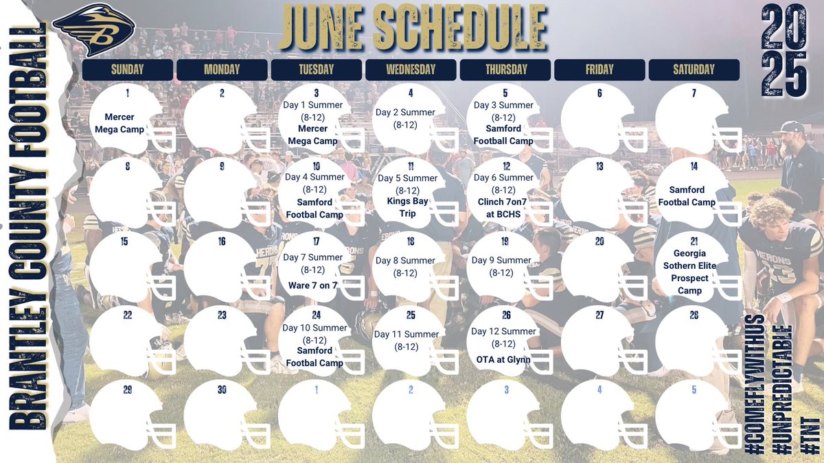 June work calendar! Go Herons!
Cant get better if you’re not here!

#ComeFlyWithUs
#TNT