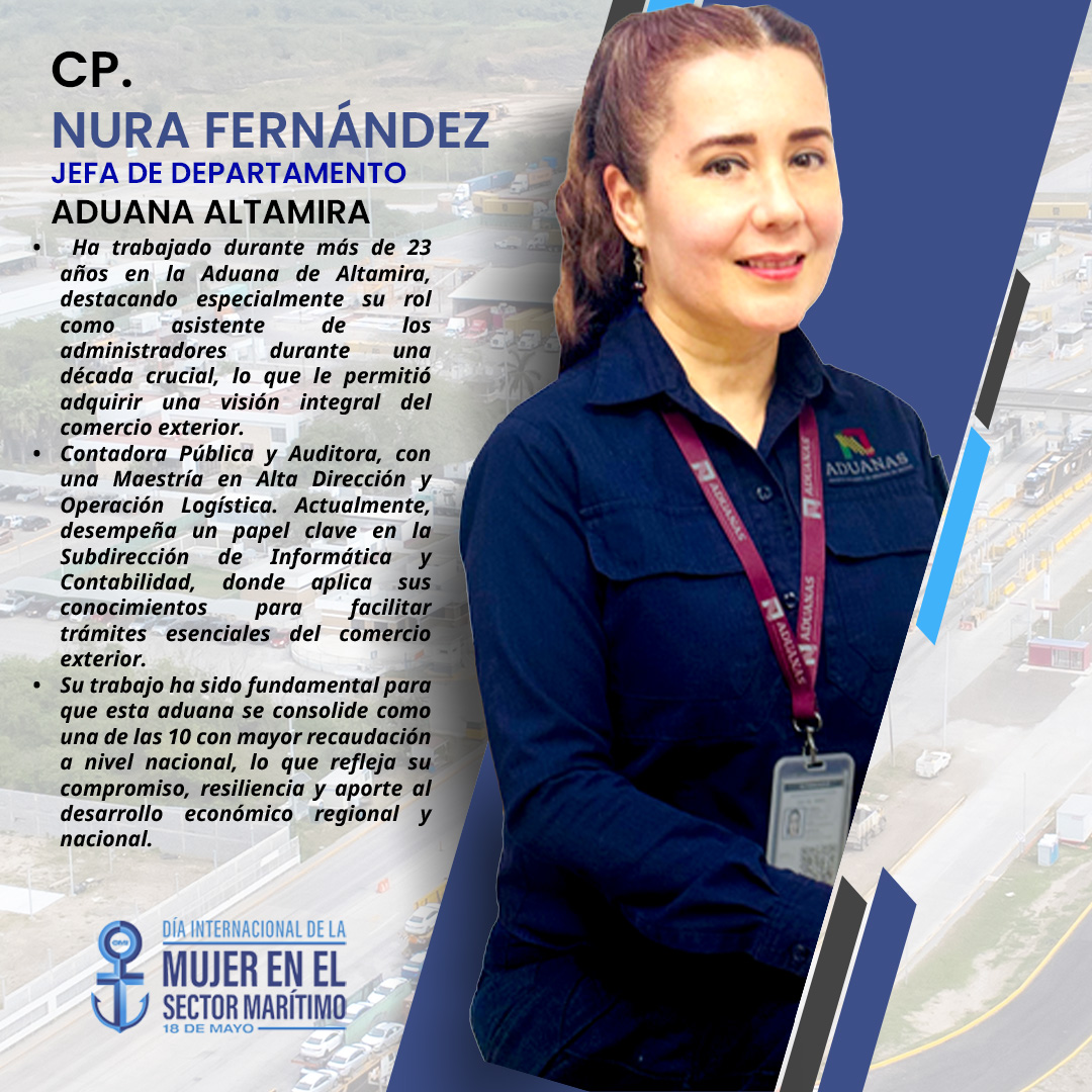 PuertoAltamira's tweet photo. Día Internacional de la Mujer en el Sector Marítimo ⚓
Celebramos con orgullo y admiración a las mujeres que día a día dejan huella en el Puerto de Altamira. 🌊 🚢
#SectorMaritimo #SectorPortuario #PuertoAltamira #Mujeresdejandohuella #NavegandoHaciaelExito #Orgullo https://t.co/PREKSf7HGd