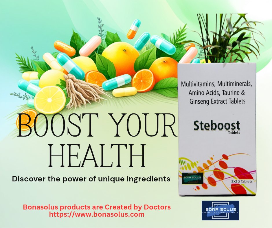 BonaSolus's tweet photo. Packed with essential vitamins and minerals, these help boost your immunity, combat fatigue, and support overall well-being. ✨
Order Now:
https://t.co/8dg5gC1YEZ
Bonasolus Skincare Products-Designed by Dermatologists
#bonasolus #SteBoost #Multivitamins  #BoostYourImmunity https://t.co/dqu5a0WFrD