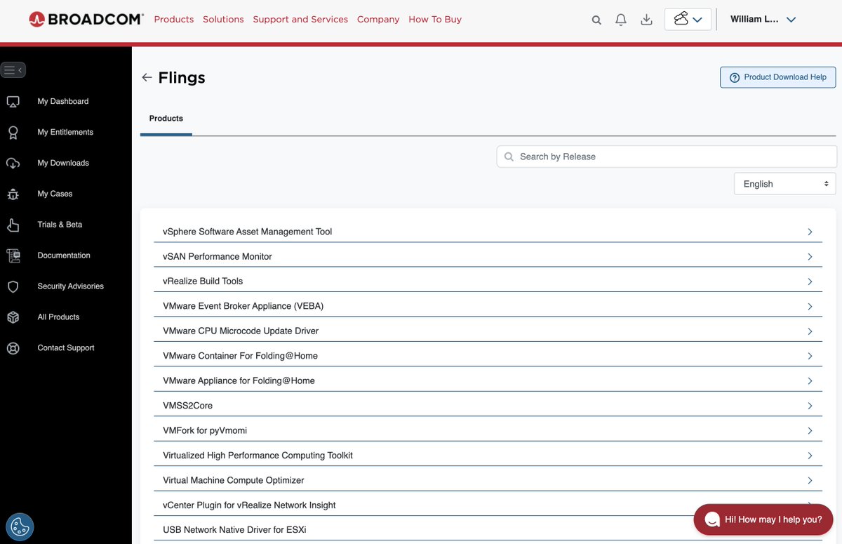 [🆕] - VMware Flings is now available in Free Downloads of Broadcom Support Portal (BSP) williamlam.com/2025/05/vmware…