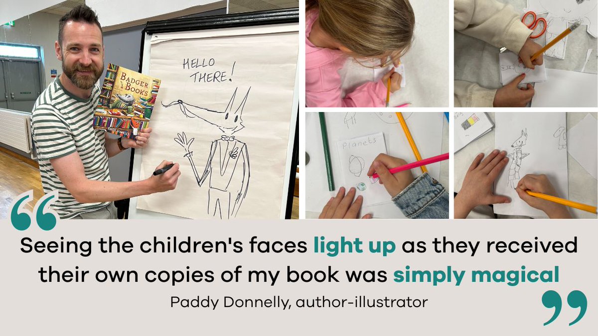 BookTrust (@booktrust) on Twitter photo The <a href="/BookTrustNI/">BookTrustNI</a> team were delighted to work with <a href="/fosteringnet/">The Fostering Network</a> recently to host a morning for families with the brilliant author-illustrator <a href="/paddydonnelly/">Paddy Donnelly</a>.
Helen from <a href="/fosteringnet/">The Fostering Network</a> said the children had "so much fun" creating stories, mini books and surprising animals! #FCF25 The <a href="/BookTrustNI/">BookTrustNI</a> team were delighted to work with <a href="/fosteringnet/">The Fostering Network</a> recently to host a morning for families with the brilliant author-illustrator <a href="/paddydonnelly/">Paddy Donnelly</a>.
Helen from <a href="/fosteringnet/">The Fostering Network</a> said the children had "so much fun" creating stories, mini books and surprising animals! #FCF25