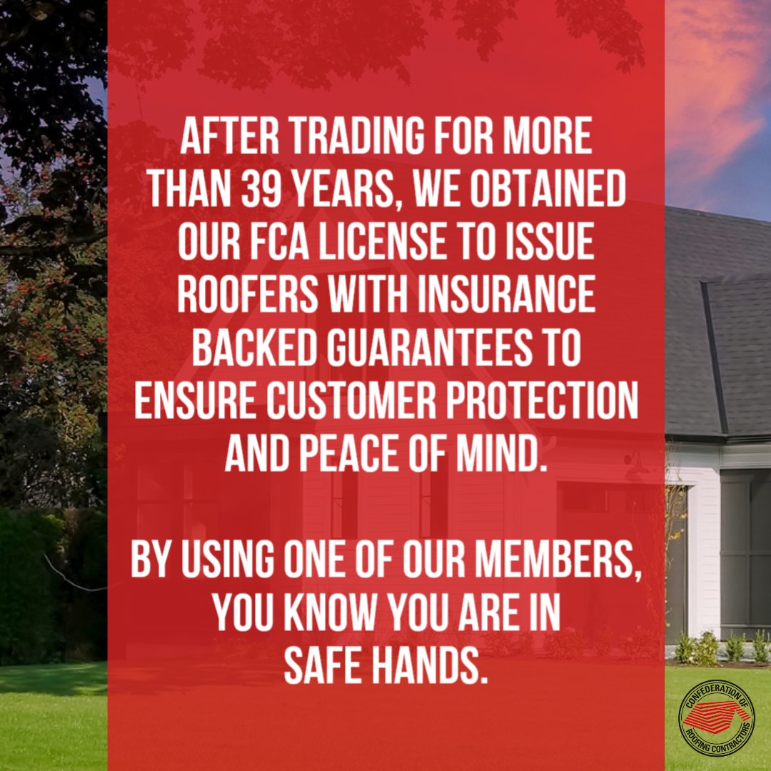 𝗪𝗛𝗢 𝗔𝗥𝗘 𝗧𝗛𝗘 𝗖𝗢𝗡𝗙𝗘𝗗𝗘𝗥𝗔𝗧𝗜𝗢𝗡 𝗢𝗙 𝗥𝗢𝗢𝗙𝗜𝗡𝗚 𝗖𝗢𝗡𝗧𝗥𝗔𝗖𝗧𝗢𝗥𝗦? 👷‍♀️👷‍♂️

By using one of our members, you know you are in safe hands.

#tradeassociation #association #members #customerprotection #FCA #industry #roofers #roofing #contractors #business #UK