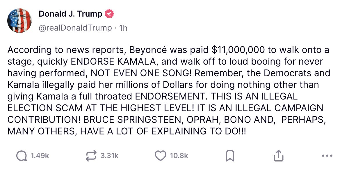 Elon Musk was illegally offering voters the chance to win $1 million on behalf of Trump.