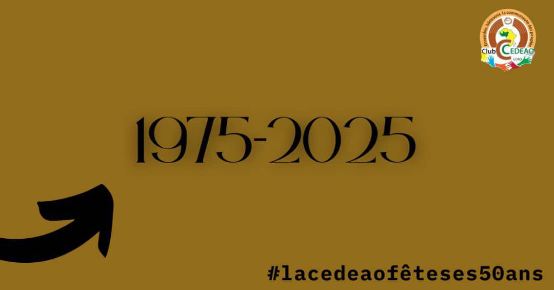 ClubCedeaoUCAD's tweet photo. 🌟 **La CEDEAO souffle ses 50 bougies !** 🌟 

📅 **Le 28 mai 2025**, célébrons ensemble 50 ans d’engagement, de progrès et de solidarité

🔔 Restez connectés pour ne rien manquer des festivités ! 🎉 #humanity #cedeao #charity #ucad #security #university #engagement #help https://t.co/KPmJTDYLKs