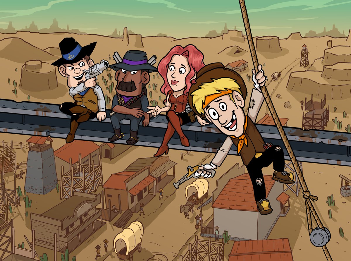 DiggingBandits's tweet photo. 🏗️The Digging Bandits are rising to the top! 🤠 Dig, build, and outsmart your rivals to claim the gold. Big risk. Bigger reward. 💰💰💰 #diggingbandits #boardgames #onlythedesertknows #indieboardgames #wildwest #industrialrevolution #gamenight #games #fun #tabletopgaming #familyfun #usa #america #bandits