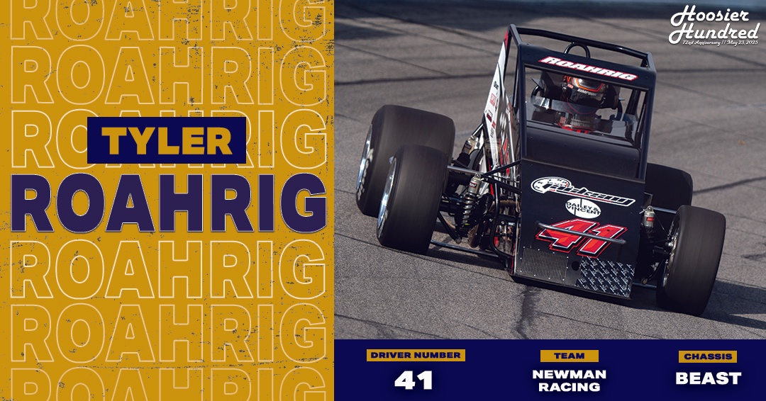 Tyler Roahrig is the latest entrant in the 72nd Anniversary Hoosier Hundred this Friday night! The Plymouth, Indiana native will drive the #41 in his 3rd Hoosier Hundred appearance.

TICKETS 🎫 -&gt; tr.ee/6ht-DnJH9N
#hoosierhundred | #IRP