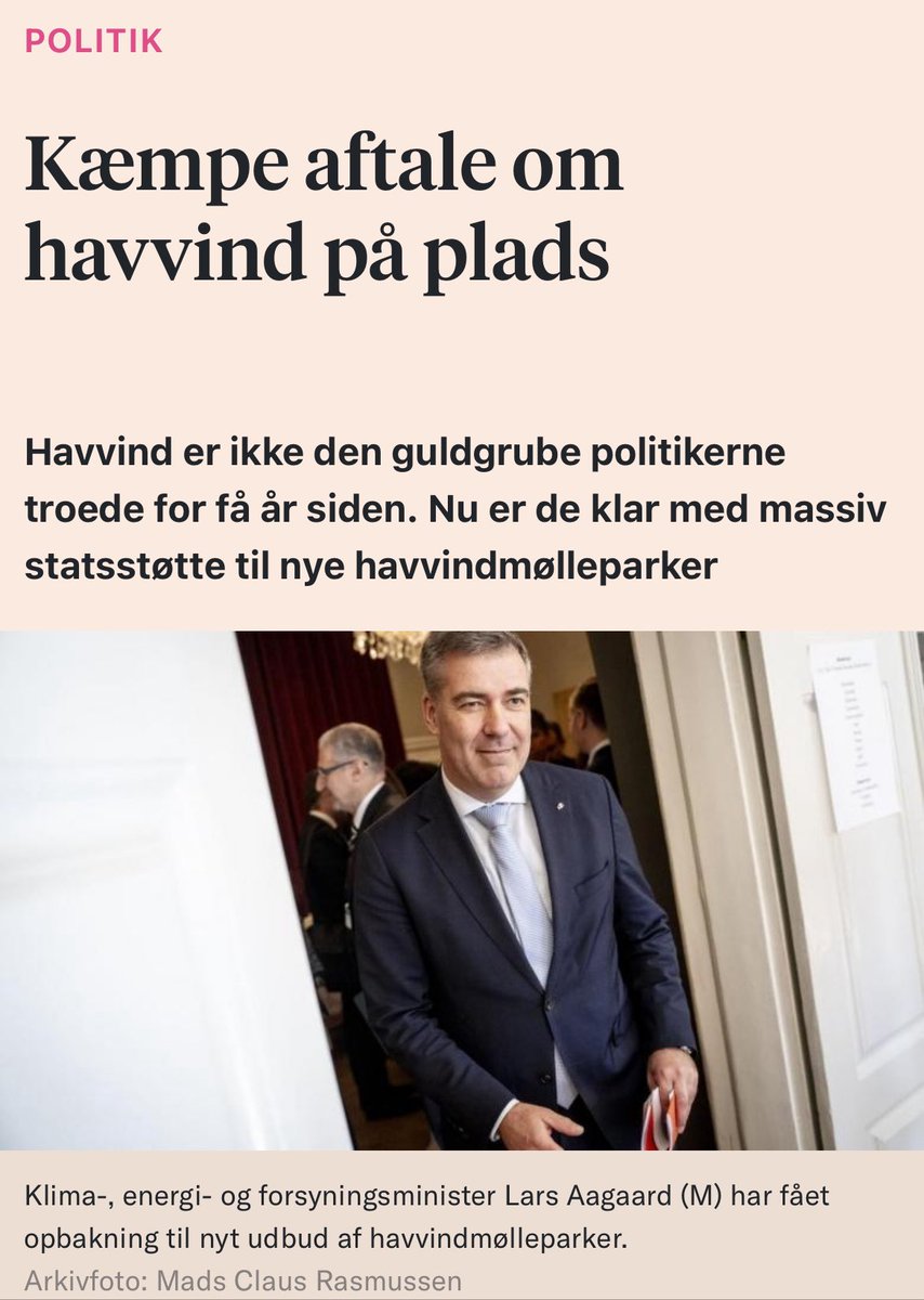 Regeringen og aftalepartierne har været hurtige til at samle trådene, lytte til markedet og sikre de nødvendige økonomiske rammer. Det er afgørende i en tid, hvor klimakrisen kræver hurtig og målrettet handling. Godt gået #dkpol