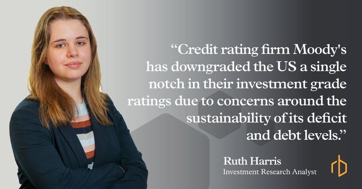 Ruth Harris comments on the downgrading of the US credit rating.

“Debt to Gross Domestic Product is expected to increase to 134% by 2035 and may force politically challenging fiscal decisions around taxes or spending cuts.”

Read the full statement on our LinkedIn.