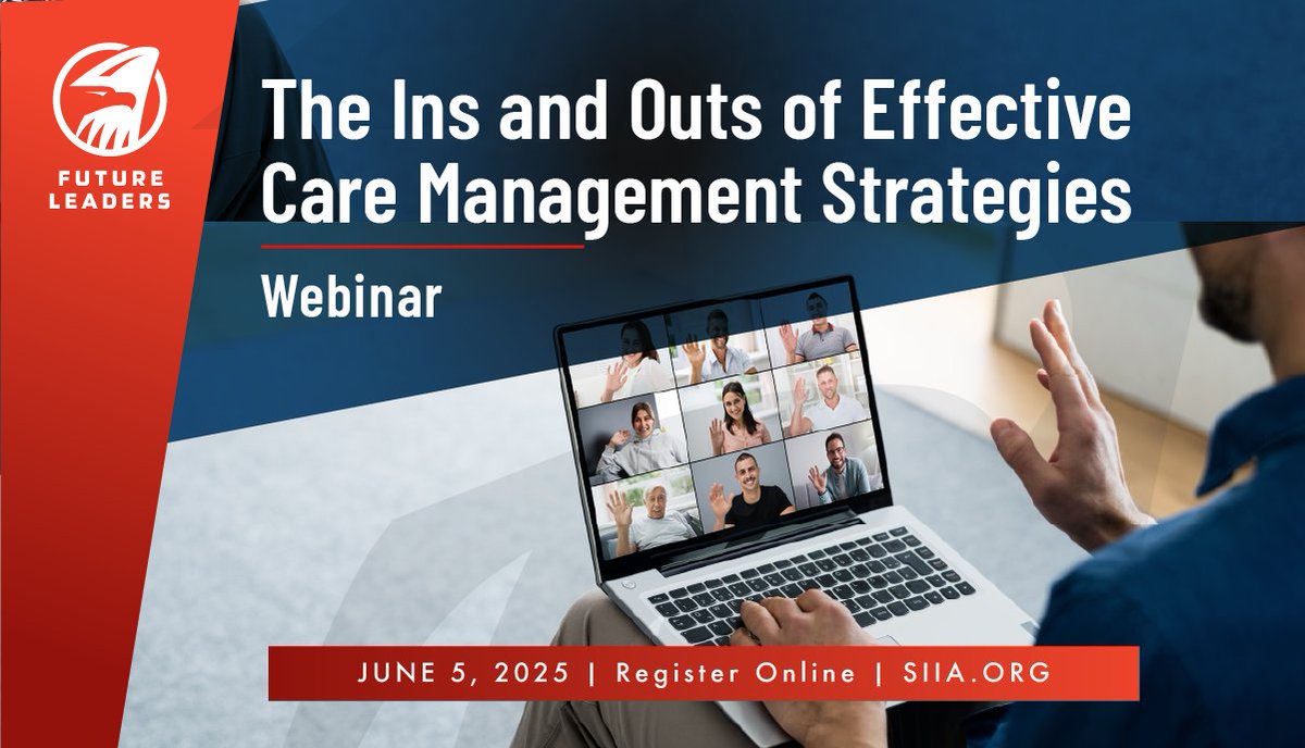 SIIA's Future Leaders Committee is pleased to continue its webinar series designed for younger members new to the self-insurance industry. 

EFFECTIVE CARE MANAGEMENT STRATEGIES | June 5,  2 - 3 pm ET

Register | siia.org/i4a/pages/inde…

SIIA member = COMP. Non-member = $100.