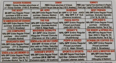 Geneva Football discount cards are now available.  Lots of great deals. Contact any high school football player to get yours today!