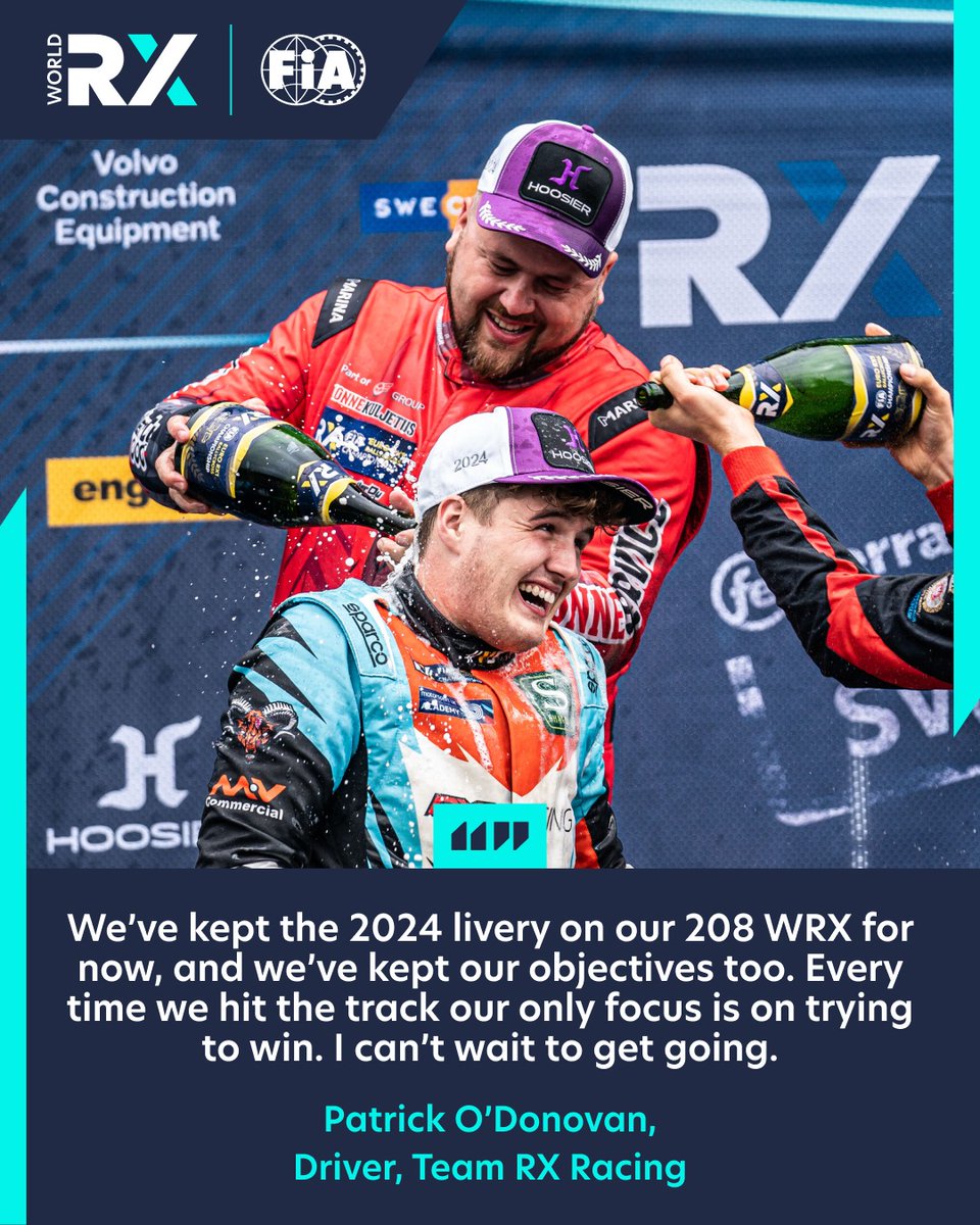 fia_rallycross's tweet photo. Patrick O’Donovan graduates to World RX for 2025.

The reigning Euro RX1 champion joins the world stage with Team RX Racing, kicking off his campaign in Portugal.
Who else can’t wait to see Patrick back in action? 🏁 https://t.co/Lq4q9tocty