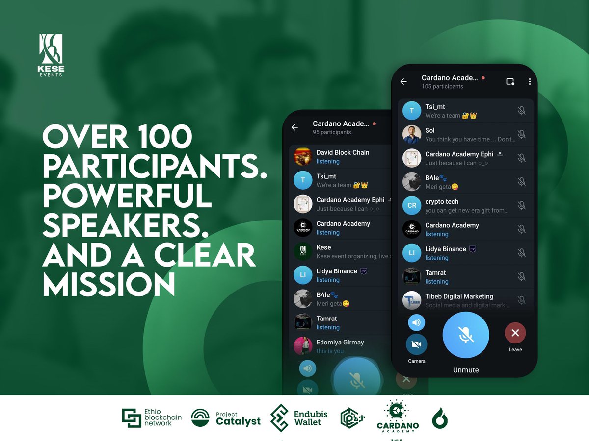 Kese_events's tweet photo. Our #CardanoUnleashed webinar was packed with 🔥 insight from Ethiopia Blockchain, Cardano Academy & founder's live
Now we’re registering
Web3 startups w/ MVPs
Devs, artists & founders
Sponsored students
Next workshop = your entry point.
@Catalyst_onX https://t.co/qcgrBN71IX