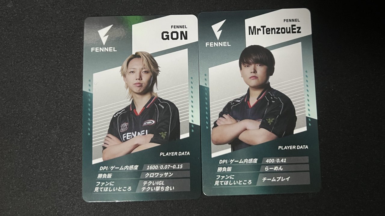 VCJ FENNEL 物販特典 な*様 FENNEL GON VALORANT トレカ ゆ*K様 VCJ
