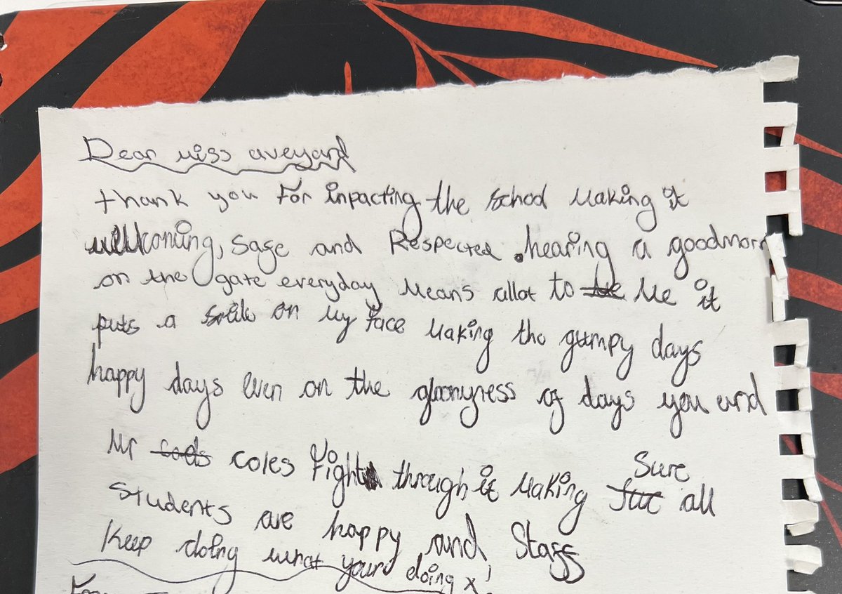 Natalie J Aveyard (@naveyard) on Twitter photo Being given this by a year 7 student on the gate this morning was an absolutely wonderful way to start the day! Such a lovely gesture <a href="/TheWellsAcademy/">The Wells Academy</a> <a href="/MrColesDrama/">George Coles 🏳️🌈</a> Being given this by a year 7 student on the gate this morning was an absolutely wonderful way to start the day! Such a lovely gesture <a href="/TheWellsAcademy/">The Wells Academy</a> <a href="/MrColesDrama/">George Coles 🏳️🌈</a>