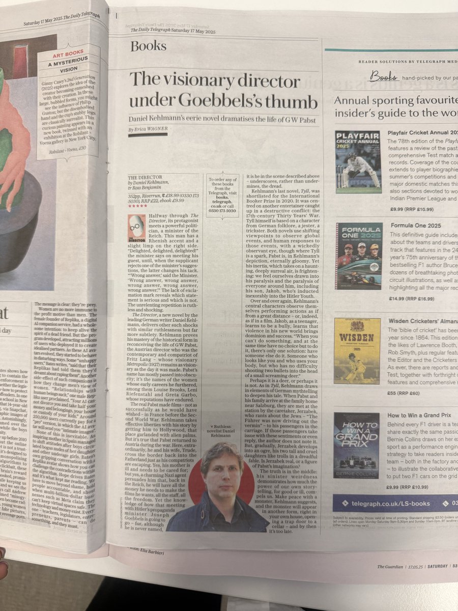 Quercus Books (@quercusbooks) on Twitter photo The coverage continues to roll in for The Director! Thank you to <a href="/ftweekend/">FT Weekend</a> and <a href="/Telegraph/">The Telegraph</a> for the brilliant write-ups this weekend.
The Director publishes in the UK this Thursday 🔗rb.gy/kr1xll The coverage continues to roll in for The Director! Thank you to <a href="/ftweekend/">FT Weekend</a> and <a href="/Telegraph/">The Telegraph</a> for the brilliant write-ups this weekend.
The Director publishes in the UK this Thursday 🔗rb.gy/kr1xll