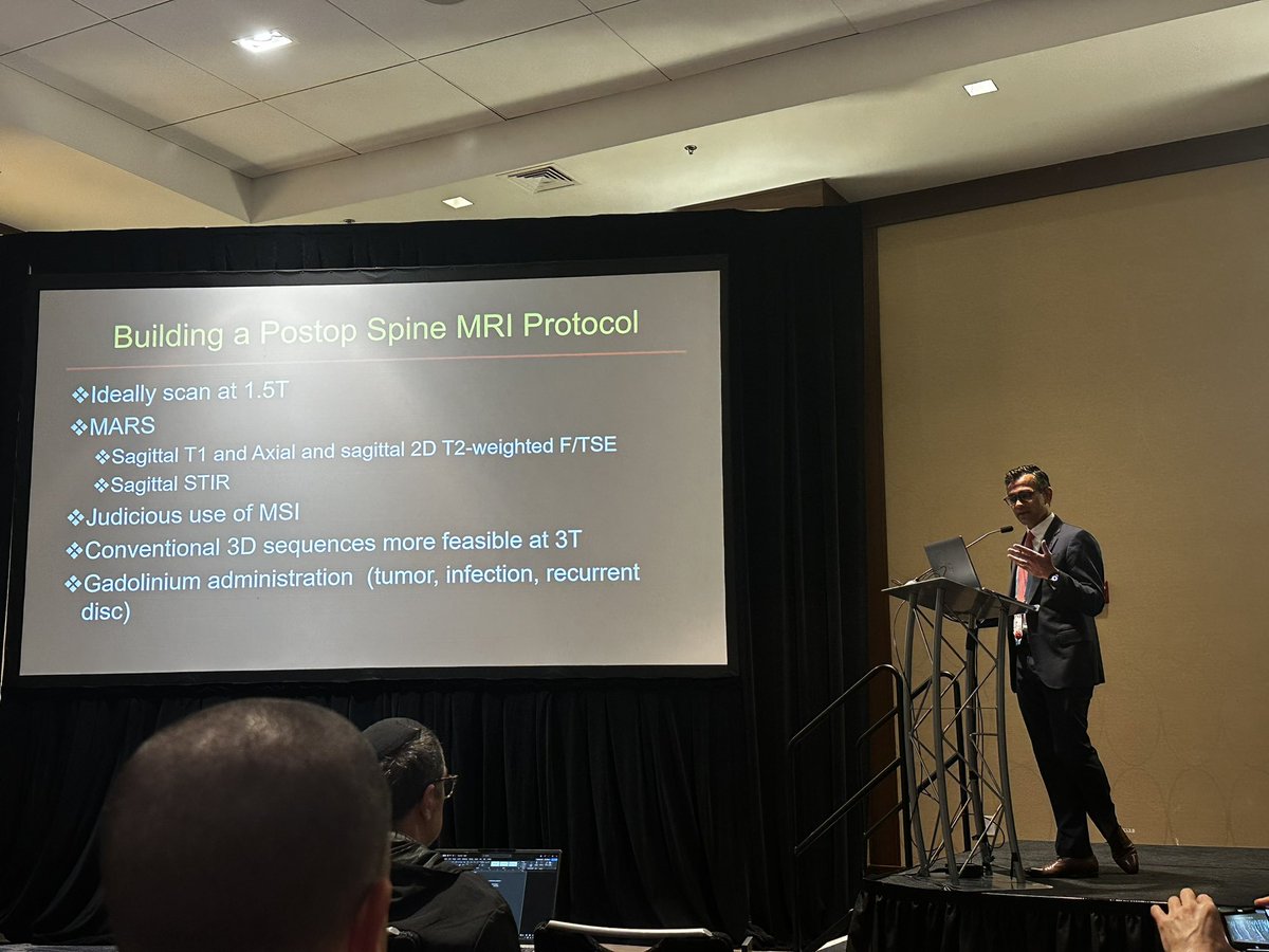 MelissaChenMD's tweet photo. Fantastic post-operative spine imaging session @TheASNR with luminaries @vinil_shah @WendeNGibbs @JoshuaAHirsch #ASNR25 https://t.co/K8PPmCPj4x