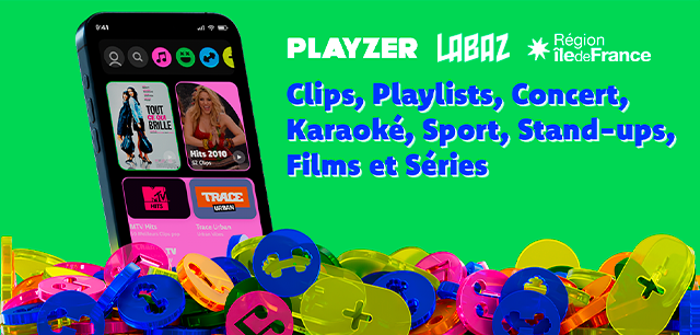 Playzer 🤝🏼 La région <a href="/iledefrance/">Région Île-de-France</a>
𝗧𝘂 𝗽𝗲𝘂𝘅 𝗯𝗲́𝗻𝗲́𝗳𝗶𝗰𝗶𝗲𝗿 𝗱𝗲 𝟯 𝗺𝗼𝗶𝘀 𝗴𝗿𝗮𝘁𝘂𝗶𝘁𝘀 𝗣𝗟𝗔𝗬𝗭𝗘𝗥 𝘃𝗶𝗮 𝗹❜𝗮𝗽𝗽𝗹𝗶𝗰𝗮𝘁𝗶𝗼𝗻 𝗟𝗔𝗕𝗔𝗭 !

➡️ L’app pour les franciliens de 15 à 25 ans qui présente l'ensemble des aides, dispositifs et bons plans de la