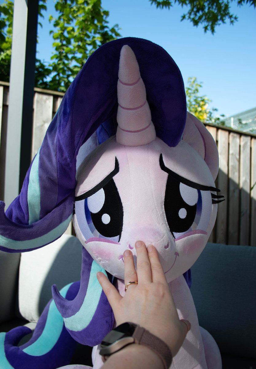 Life size Starlight Glimmer plush completed! 
So happy with this one - first time making her at this scale, as well as using my sitting pattern for a life sized plush. She sits about 90cm (35") tall in total!