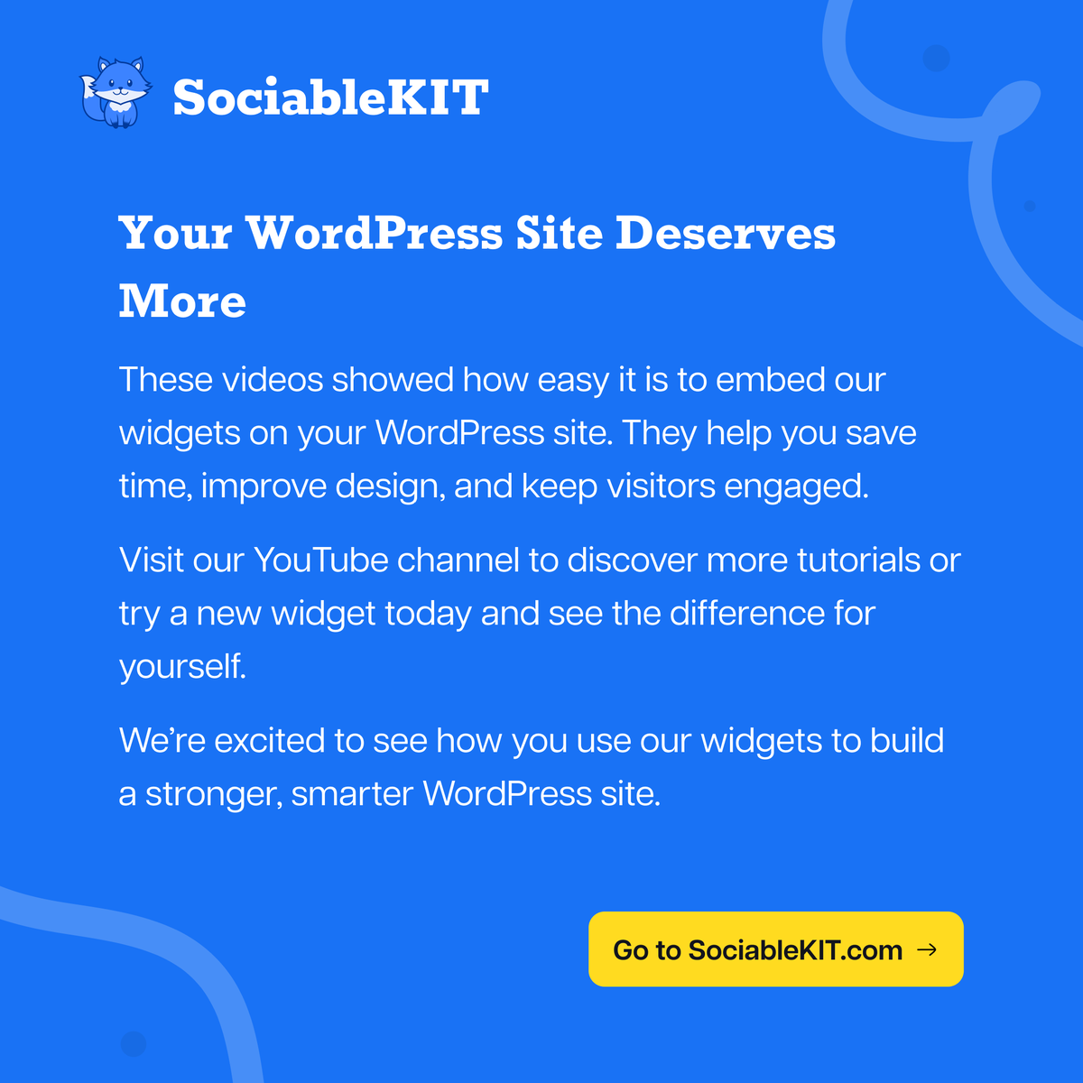 SociableKIT's tweet image. #WidgetsForWebsites #TechTutorials #DigitalSolutions #YouTubeVideos #DigitalSolution