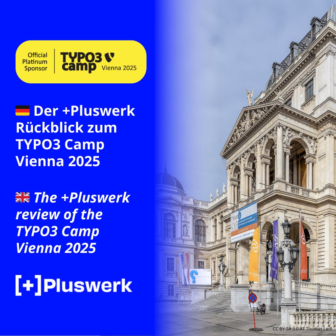 +Pluswerk AG (@pluswerkag) on Twitter photo ๐๏ธ TYPO3Camp Vienna 2025
AI, TYPO3 V15 & accessibility โ +Pluswerk joined as sponsor & speaker. Packed with ideas, exchange & true community spirit. Check out our recap!
๐ t1p.de/jokro
<a href="/t3cvienna/">TYPO3camp Vienna</a> | #T3CVIE #TYPO3 ๐๏ธ TYPO3Camp Vienna 2025
AI, TYPO3 V15 & accessibility โ +Pluswerk joined as sponsor & speaker. Packed with ideas, exchange & true community spirit. Check out our recap!
๐ t1p.de/jokro
<a href="/t3cvienna/">TYPO3camp Vienna</a> | #T3CVIE #TYPO3