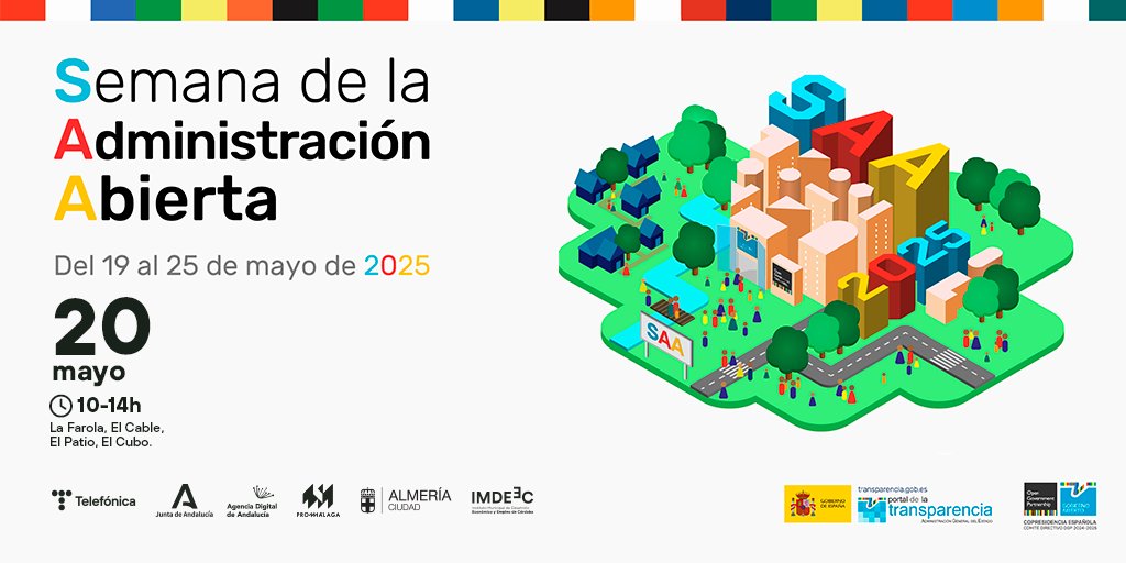 OpenFuture_And's tweet photo. 🚀 Este 20 de mayo abrimos las puertas de nuestros hubs #ElCubo, #LaFarola, #ElPatio y #ElCable
🕙De 10:00 a 14:00, ven a conocer nuestra metodología, el espacio y a los emprendedores que aceleramos
ℹ️https://t.co/N8mnX3tbMa
#SAA2025 #AdministraciónAbierta #Andalucía https://t.co/Glu9HyFrHH