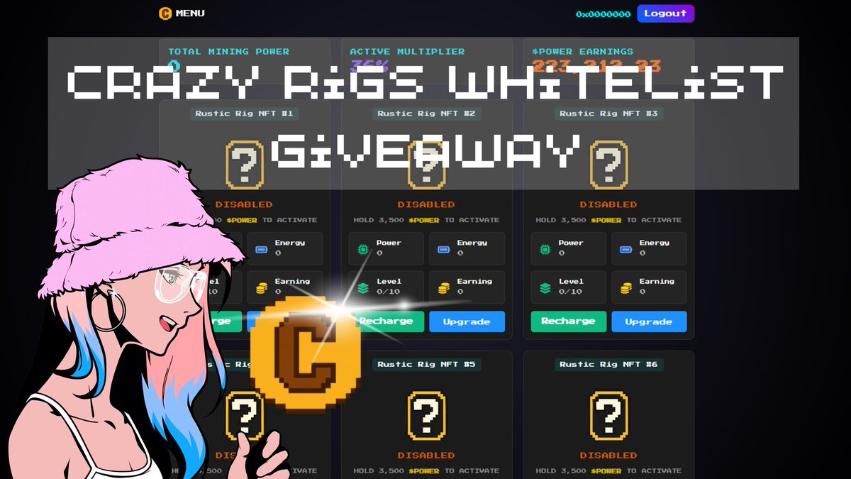 Another Ponzi Giveaway!
🪙@playcrazyrigs 3 GTD &amp; 5 FCFS

⭐️Follow <a href="/0xsinnabon/">Sina</a>, @Ranz_ron &amp; @playcrazyrigs
⭐️Like &amp; RT 
⭐️Tag 3 friends &amp; Drop Ronin Address (no RNS) 
⭐️Join: discord.gg/dpwhpdWhXx

🎉 Mint Details:
1 WL = 5 MINT
⭐️GTD: 5 RON
⭐️ FCFS: 5 RON
⭐️ Public Sale: 10 RON
