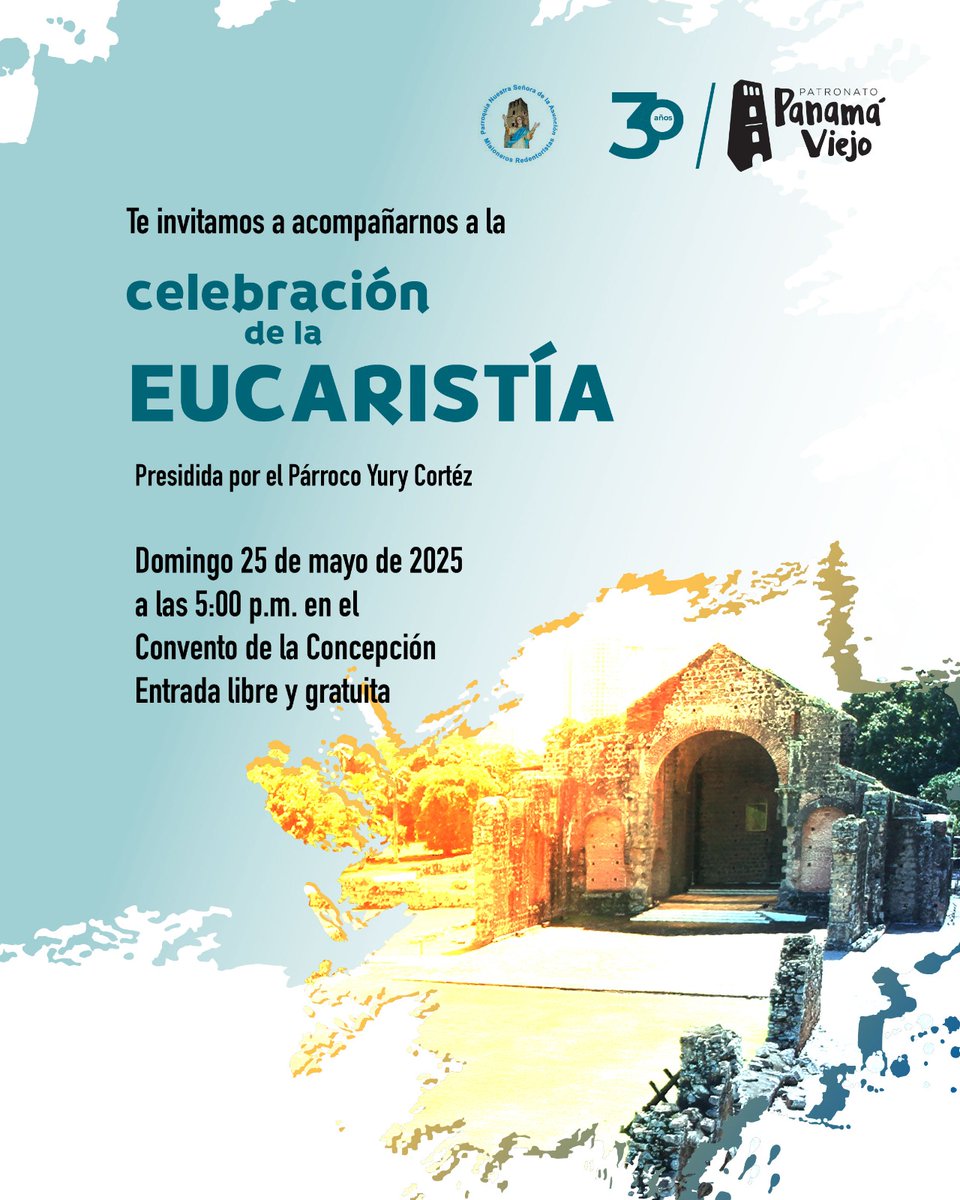 Te invitamos a la celebración de la Eucaristía presidida por el Párroco Yury Cortez, el domingo 25 de mayo de 2025 a las 5:00 pm en el Convento de las Monjas de la Concepción.
Te esperamos.