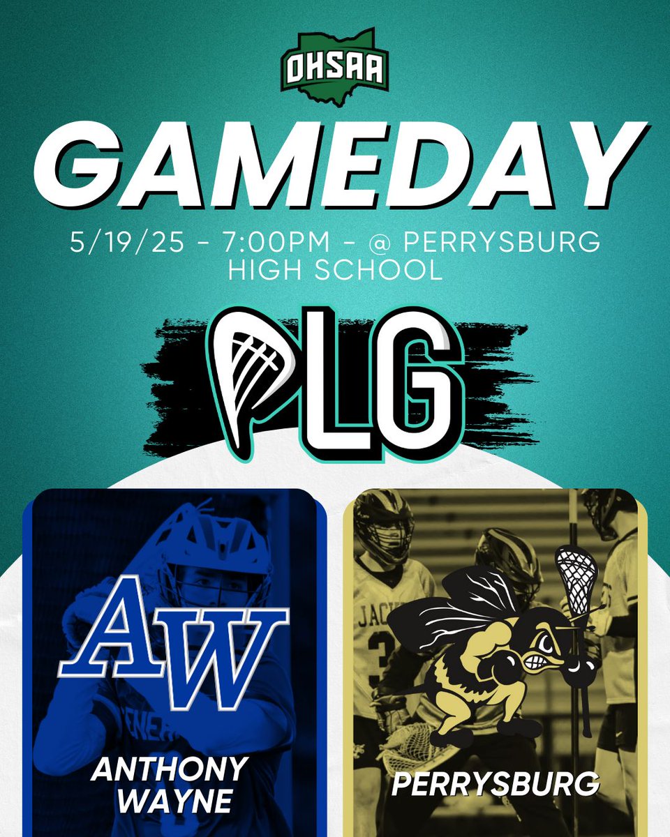 Big playoff matchup on deck tonight between two Ohio rivals  🔥

📍Anthony Wayne vs. Perrysburg
🗓 May 19th | ⏰ 7:00 PM | 🏟 Perrysburg High School

Two rivals. One playoff path. This one's gonna be a battle.
#thePLGdifference