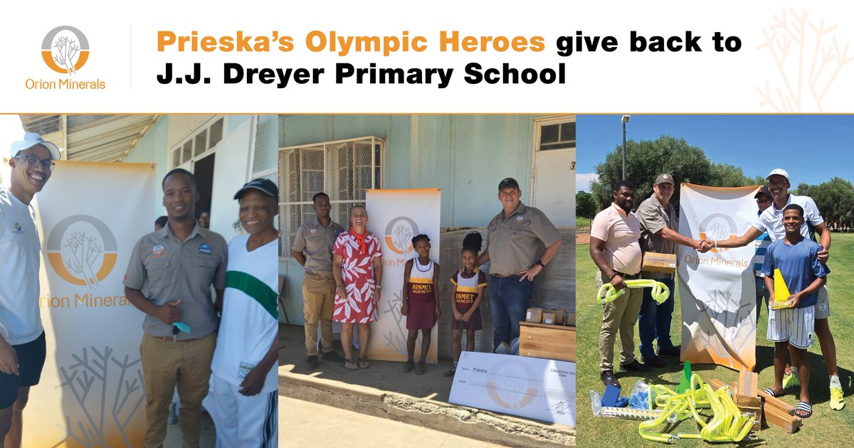 As part of the Orion Minerals Golf Day, we were honoured to have South African Olympic athletes, Gert Thys (Athens 2004) and Chederick Van Wyk (Tokyo 2020), hand over donations to young scholars.

Here’s to empowering the next generation of champions!
#OrionMinerals #GolfDay2024