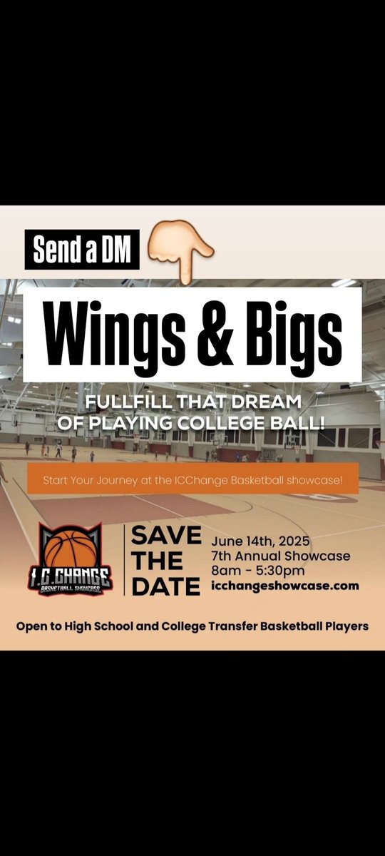 iancle1's tweet image. 📢 Amazing opportunity available! 
📅 Saturday, June 14th, 2025
📍Brecksville, OH 
⬆️ 72 student athletes #UpNext
✝️ #ICChangeShowcase #BiggerthanBasketball 
We have an open spot for the I.C.Change Basketball Showcase. If you are a wing or big looking to showcase your talents ‼️