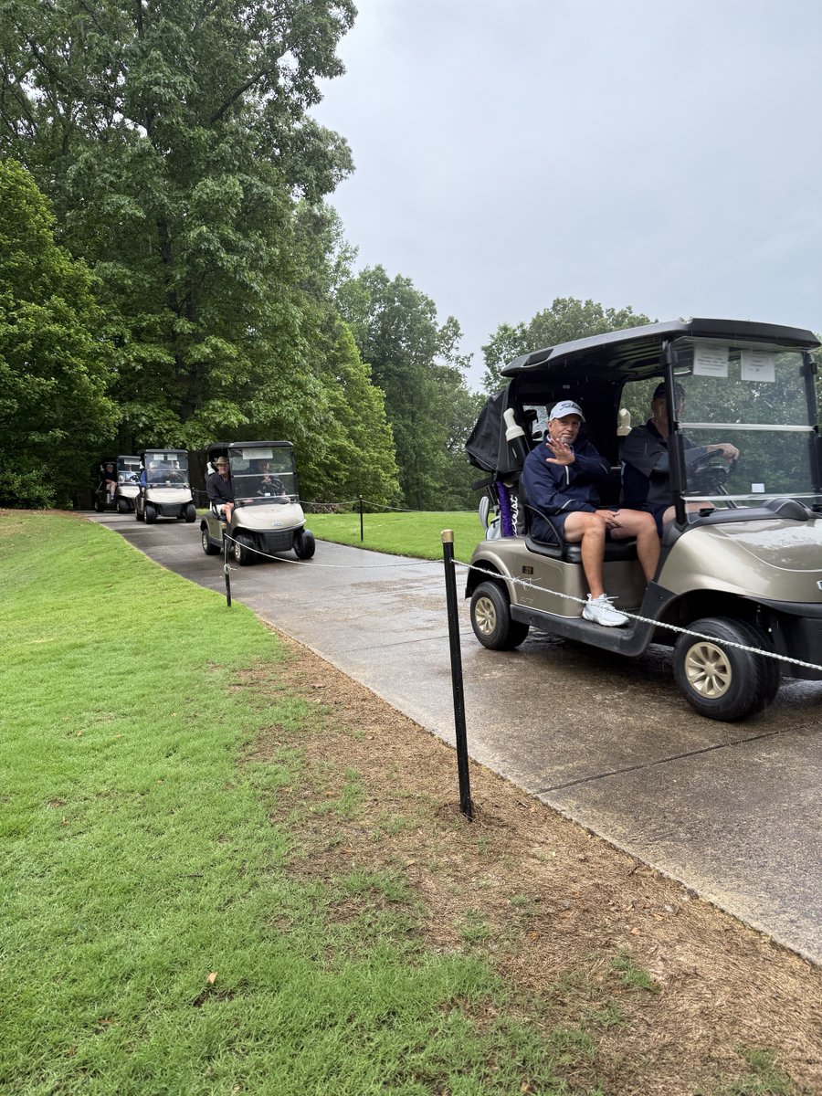 A rainy morning couldn't dampen the spirits as the 21st annual Clay Dotson Open teed off Monday at Brasstown Valley Resort. A total of 224 players signed up, raising more than $115,000 for the event. All proceeds go toward scholarships for YHC students!