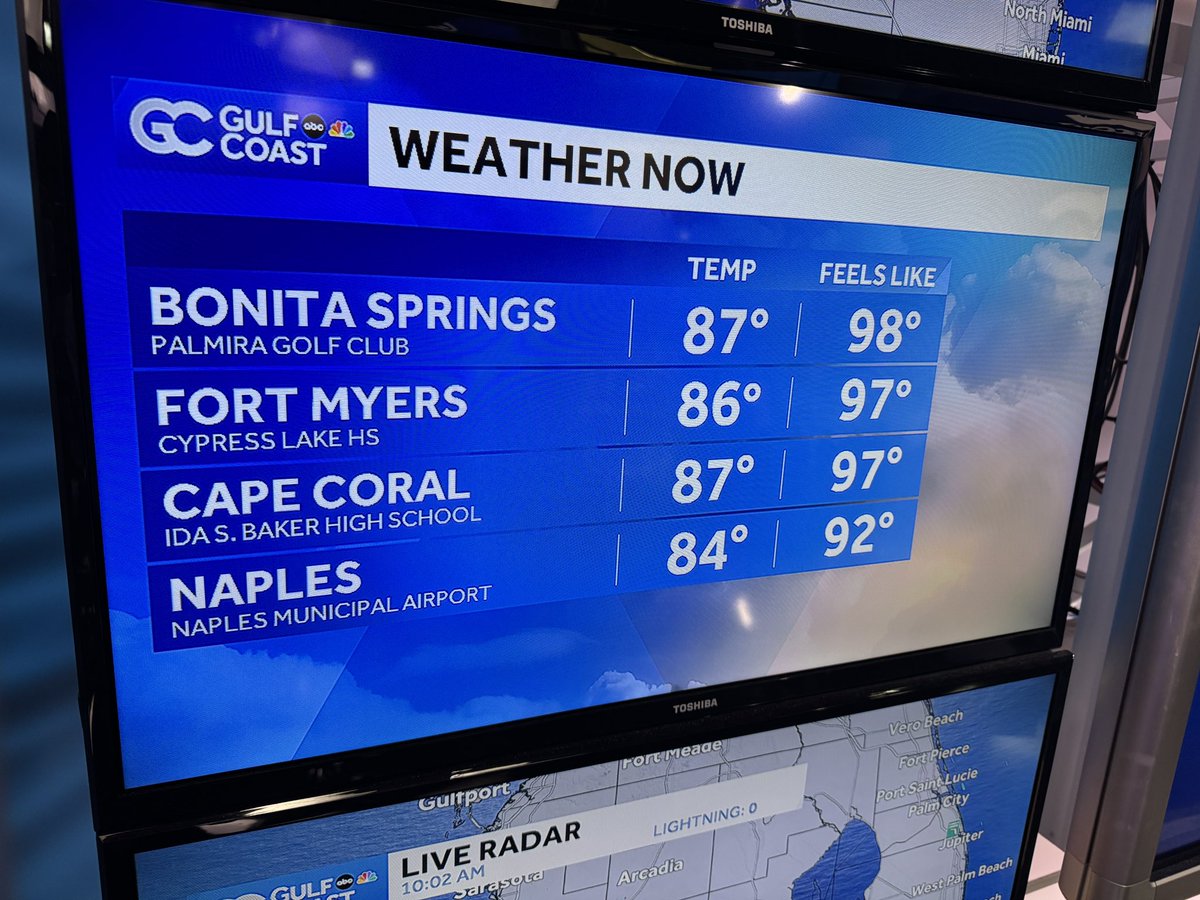 Coming up on 11am and already a sizzler 🥵 <a href="/GCNNow/">Gulf Coast News</a> #swfl