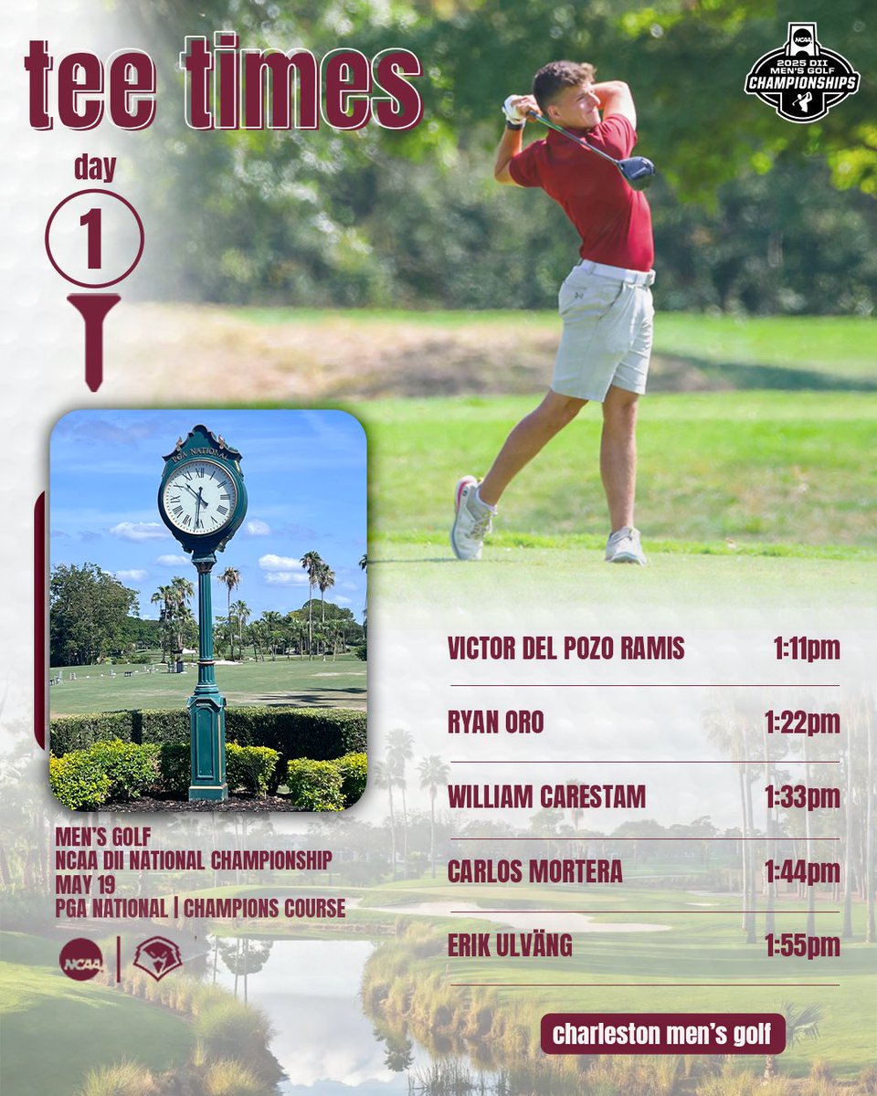 ucwv_athletics's tweet image. ⛳️It’s day 1️⃣ of NATIONALS in the sunshine state ☀️
📍PGA National
📊scoreboard.clippd.com/tournaments/23…
#WingsUp