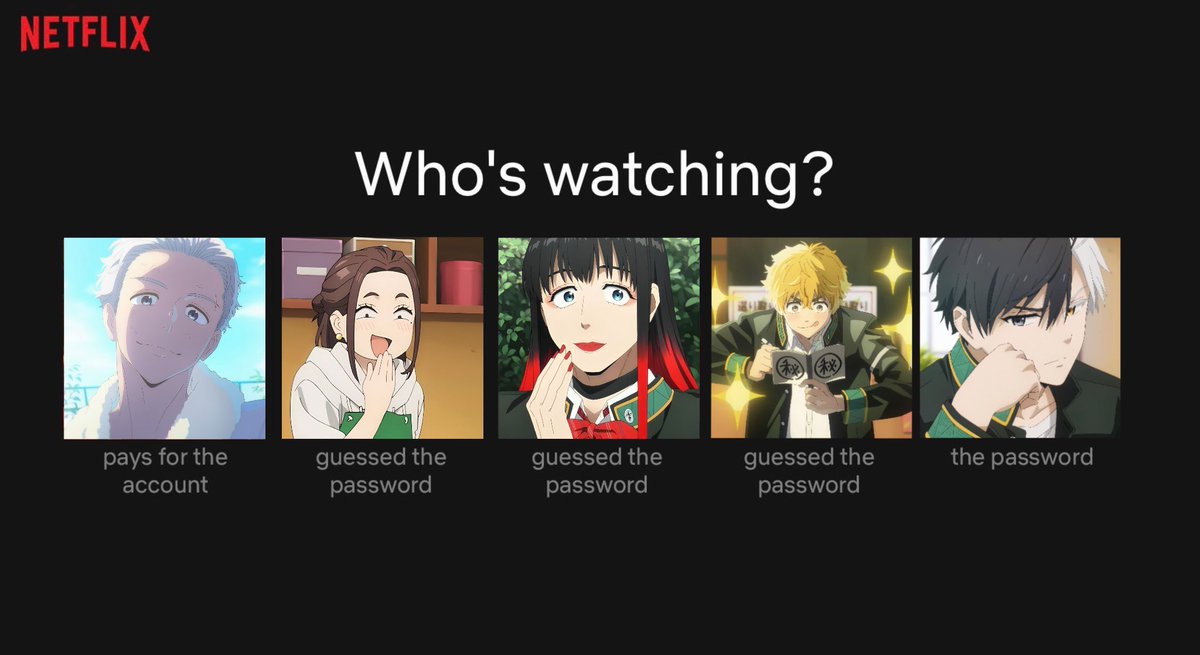 Password so easy to guess that now the entire Furin shares one Netflix account 😅

#umsk #うめさく 🍅🌸