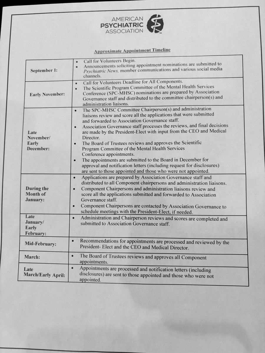 “We need volunteers to fulfill the mission of the <a href="/APApsychiatric/">American Psychiatric Association</a>. Here is a transparent and clear path to get involved on a committee at #APAAM25.” 

- <a href="/RapaportMark/">Mark Hyman Rapaport, MD</a>, future President-Elect of the APA

I can attest that serving on an APA council has been essential in my career!