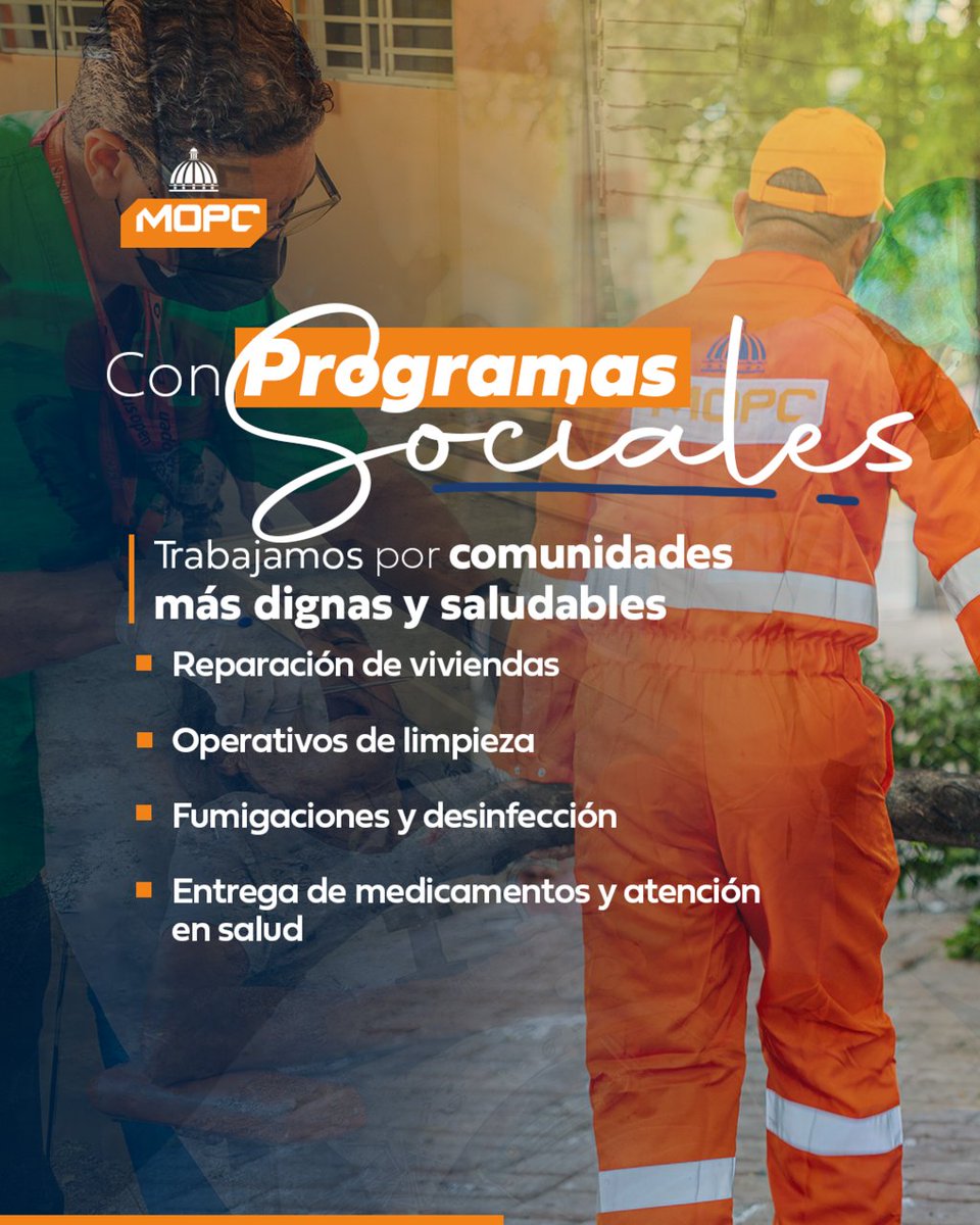 RDMOPC's tweet image. Cada acción representa un paso hacia una mejor calidad de vida para miles de dominicanos.
Porque servir a nuestra gente es construir un país más justo, humano y solidario.  #MOPC #ProgramasSociales