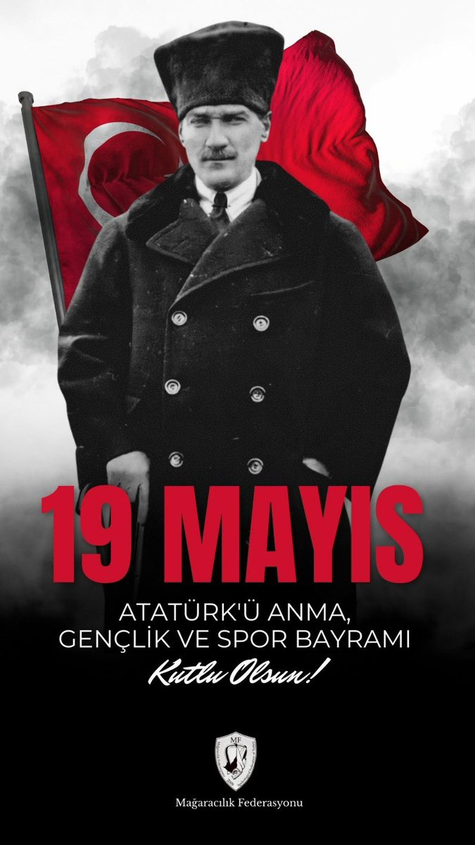 19 Mayıs Atatürk’ü Anma, Gençlik ve Spor Bayramımız kutlu olsun! 🇹🇷
#19MAYIS #Atatürk #tumaf #magara